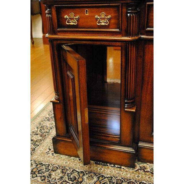 プレジデントデスク マホガニー 両袖デスク 140cm アンティーク