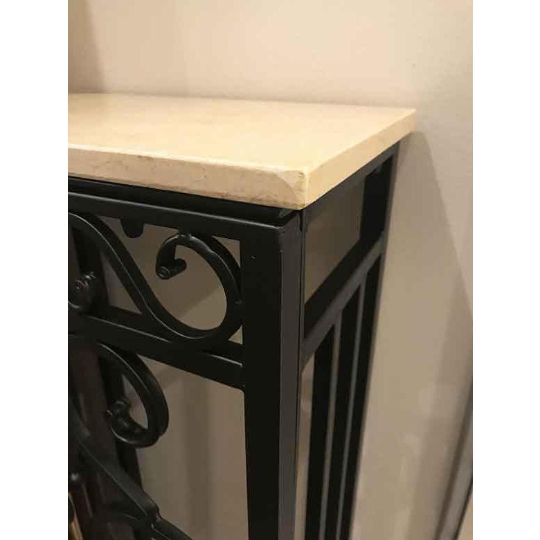 コンソールテーブル 大理石 テーブル 花台 ロートアイアン