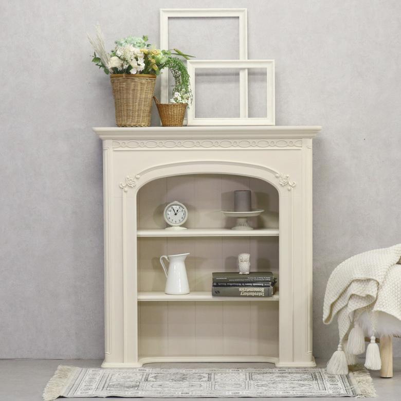 東海家具工業 マントルピース 本棚 飾り棚 90cm幅 アンティーク