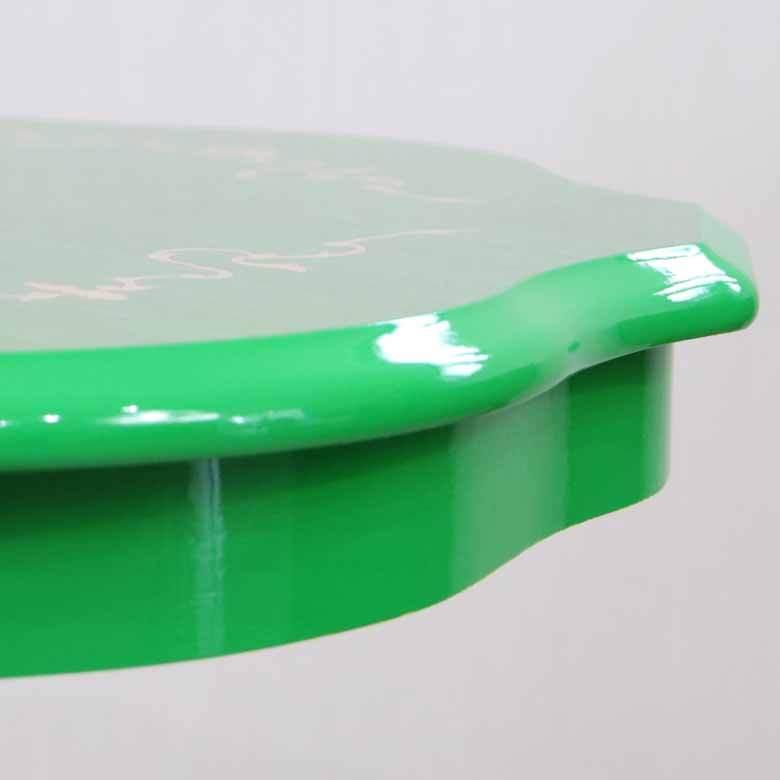 ティーテーブル グリーン イタリア 55cm 象嵌 カフェテーブル モザイク