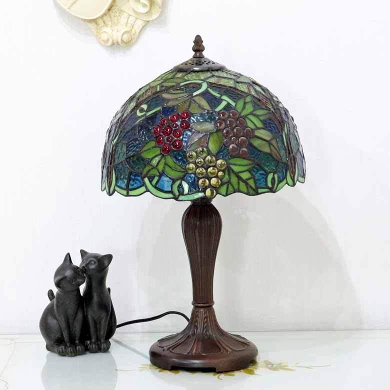 ステンドグラス ランプ ティファニースタイル 葡萄 昭和レトロ