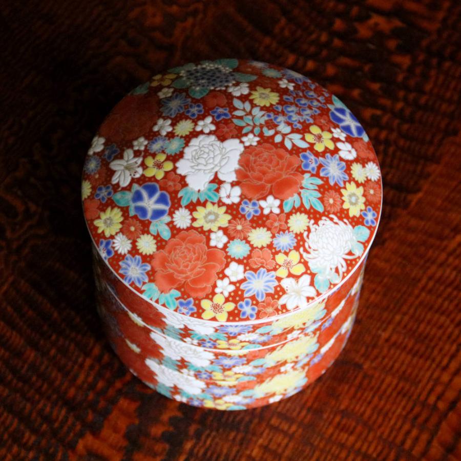 九谷焼 青郊窯三段重（重箱）花詰 赤SK-456 : 北山堂 - 通販 - Yahoo