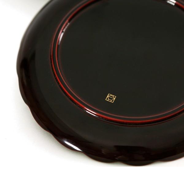 山田平安堂 菊皿 溜（10寸） 香典返し/引き出物/ギフト/漆器/漆塗り/皿