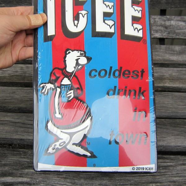 ICEE アイシー エンボスメタルサイン グリーン オレンジ ブルー