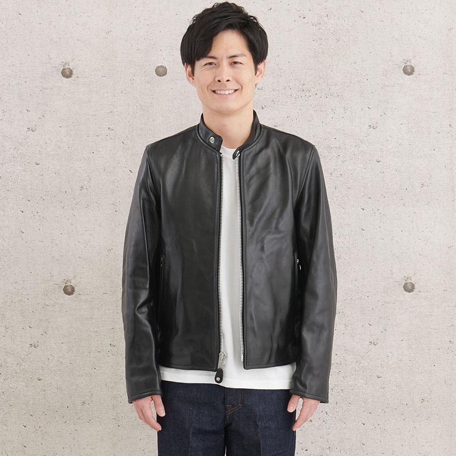 美品 ショット schott シングル ライダースジャケット ブラック 40