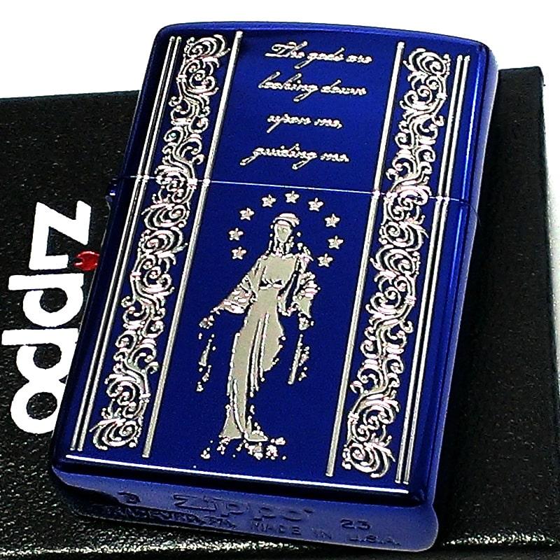 ZIPPO（ジッポー） ライター マリア ジッポ ブルー＆シルバー AveMaria