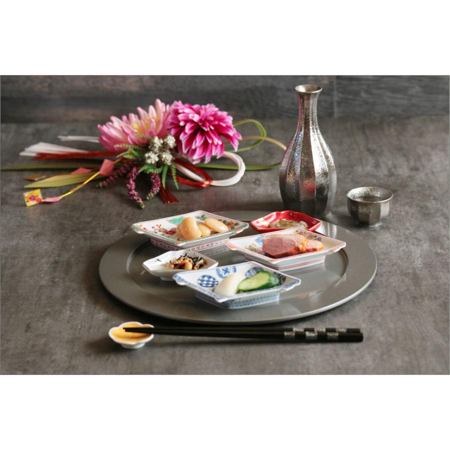 白地銀流水 富士山 豆皿 (ホワイト/プラチナ) 8cm 有田焼 // 和食器