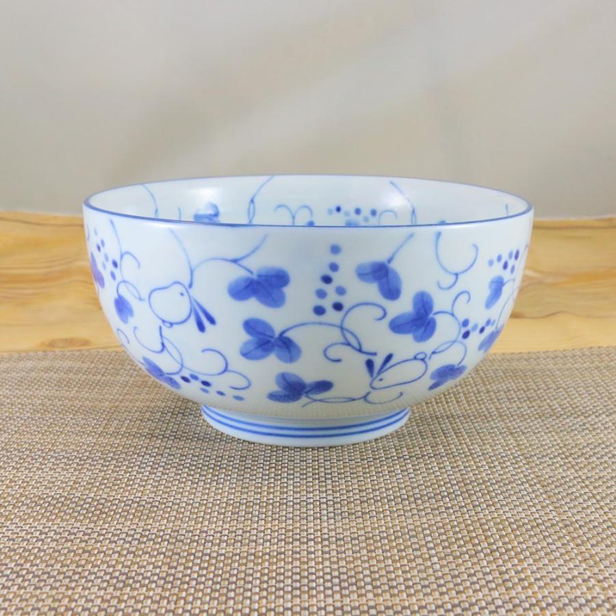 丼（どんぶり） 美濃焼 染うさぎお好み丼（大） 染付 うさぎ柄 可愛い