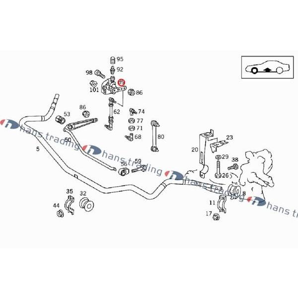 メルセデス・ベンツ 純正 未使用新品 レベライザーホース 1249975682