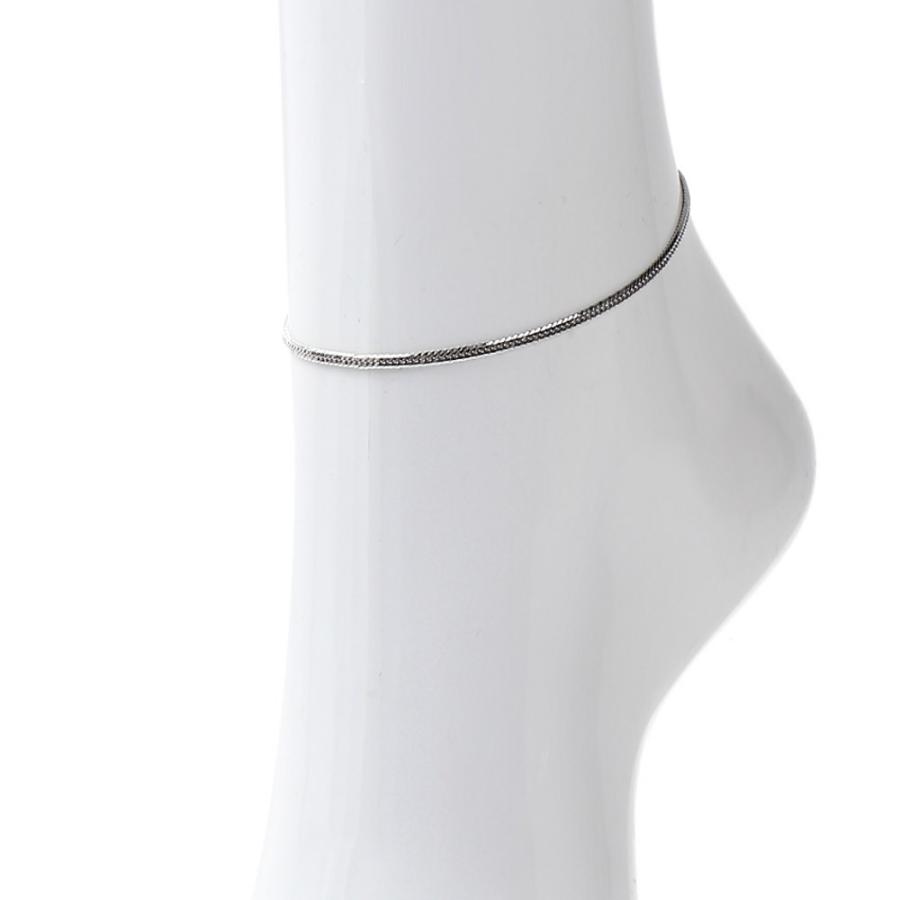 18金 喜平アンクレット 6面ダブル 5g 23cm ホワイトゴールド メンズ