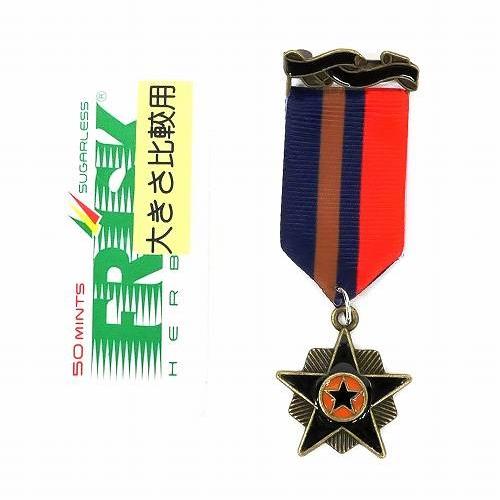 バッジ ミリタリー 勲章 赤 紺 茶色 スター ch14 勲章バッジ ワッペン