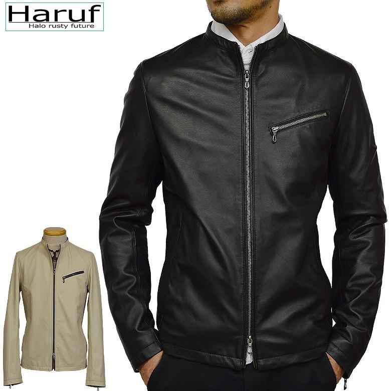 Haruf（ハルフ） ライダースジャケット 革ジャン メンズ 本革 レザー