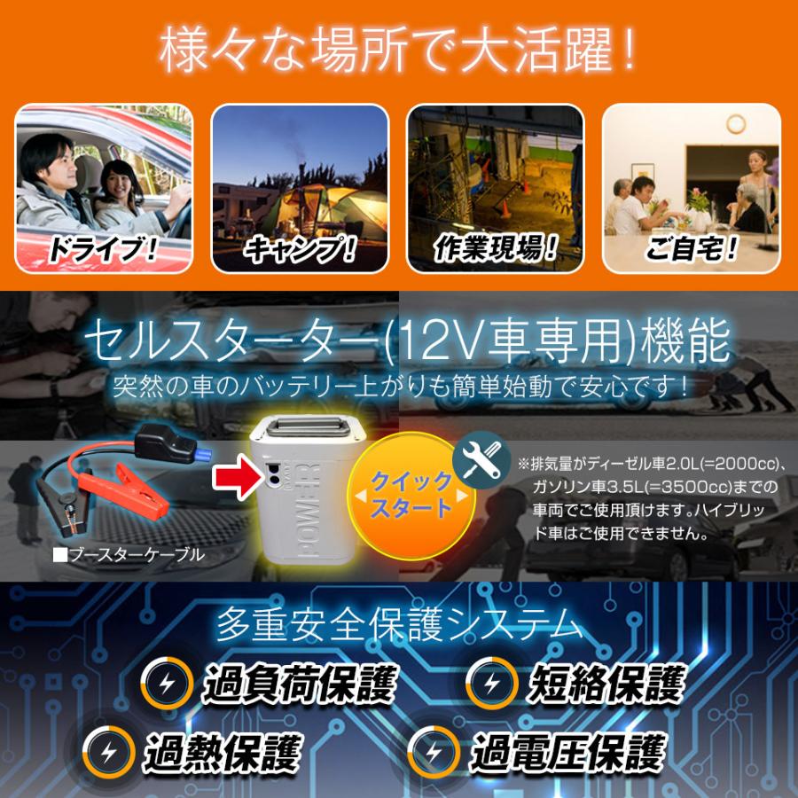 三金商事 大容量 ポータブル電源 PB268-BK ブラック : ヒロセ ネット