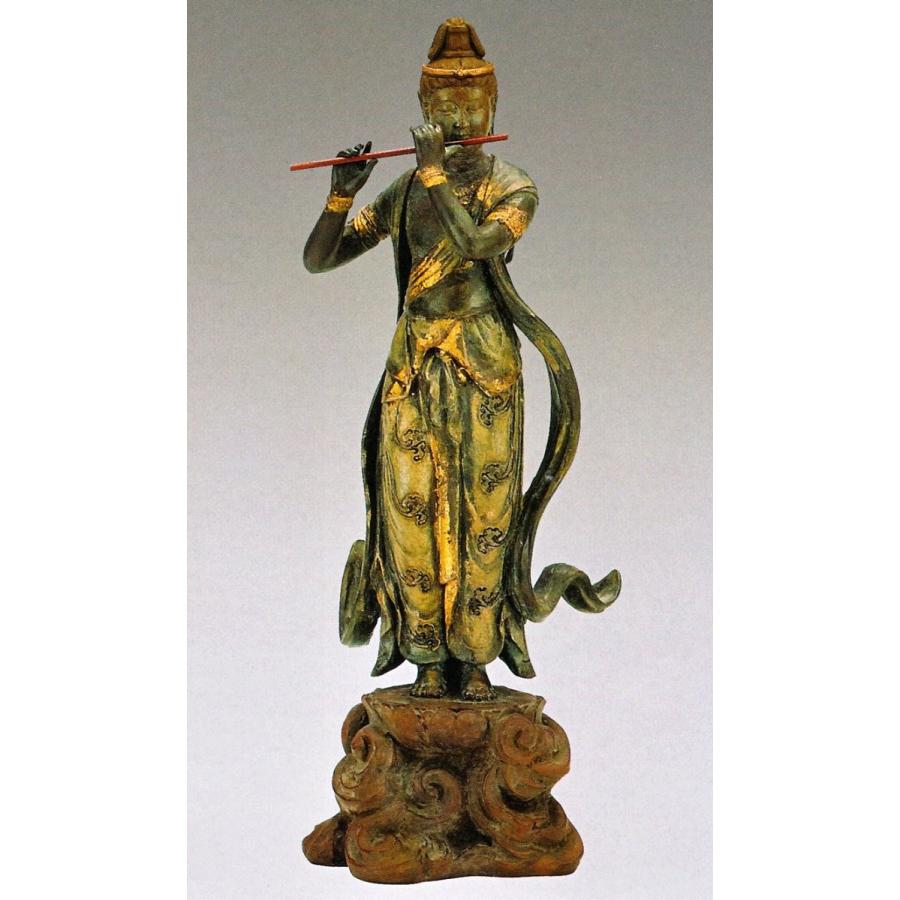 音声菩薩像(天上の音色)／高岡銅器の仏像 喜多敏勝作品 美術工芸通販