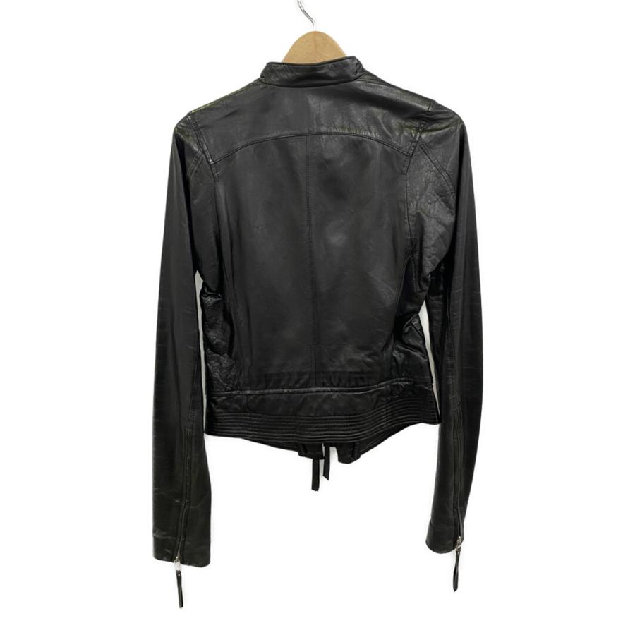 EKAM /ブラックレザーシングルライダースジャケット