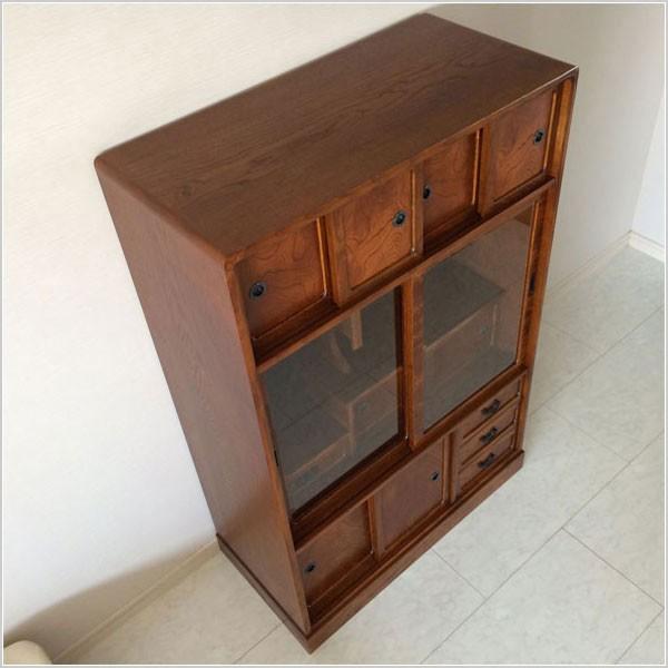 茶箪笥 日本製 茶タンス 国産 茶ダンス 和風 茶棚 木製 リビングボード