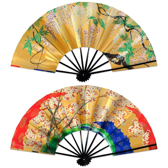 飾り京扇子 舞扇子タイプ 藤の花 桜(Xb004) : 扇子司 伊藤常 - 通販