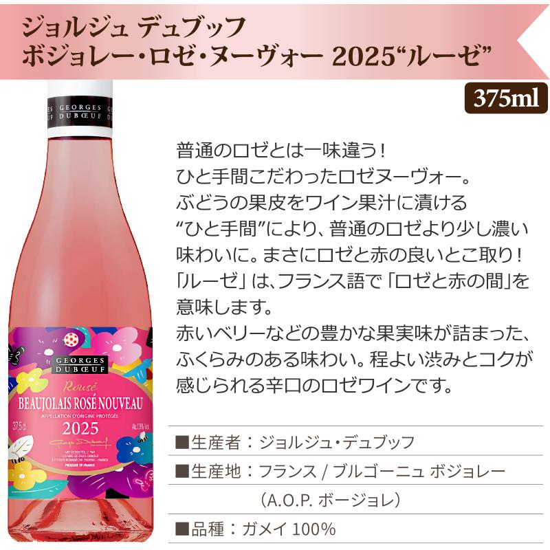 ボジョレー ヌーボー 2025年11月20日解禁 ハーフボトル 375ml 厳選飲み