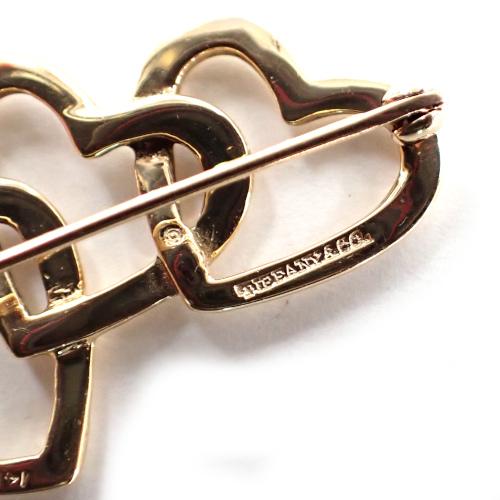 TIFFANY&Co.（ティファニー） 14K スリーハート ブローチ オープン