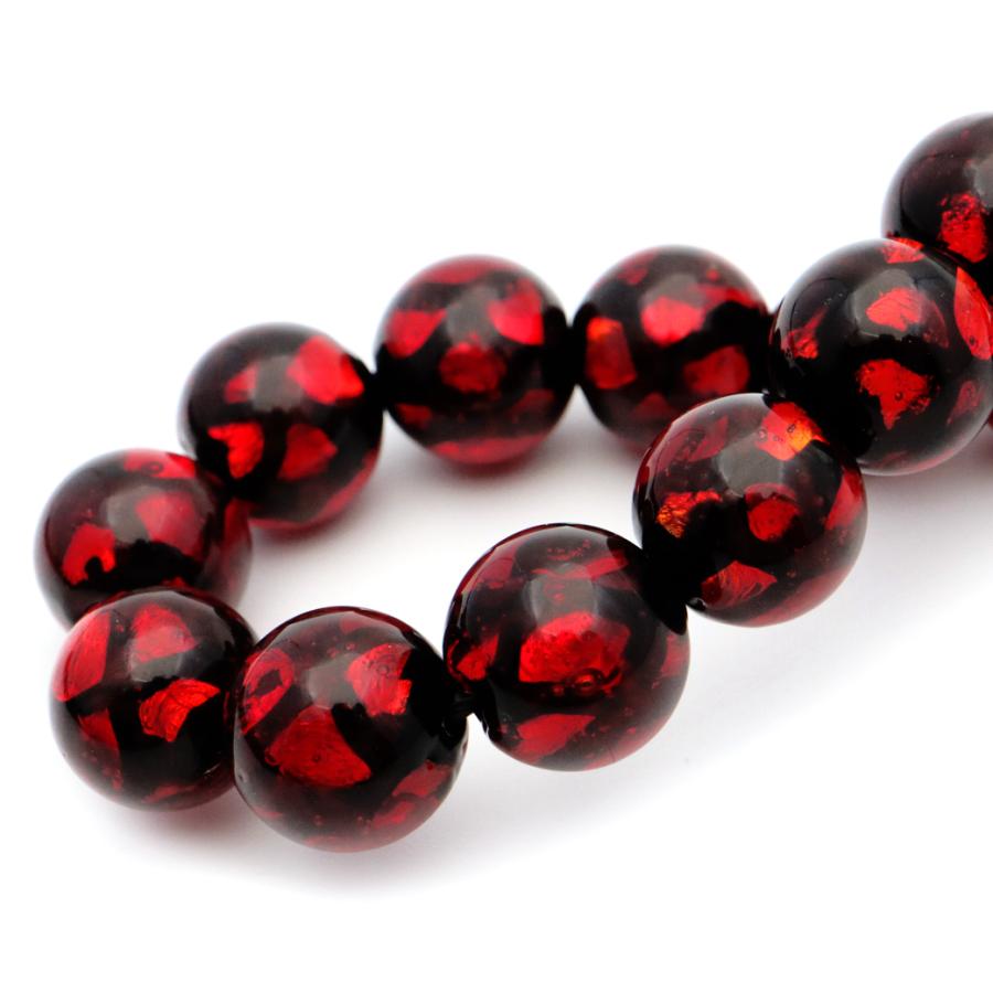 アフリカとんぼ玉 アンティーク レイズドット 赤 【公式通販】