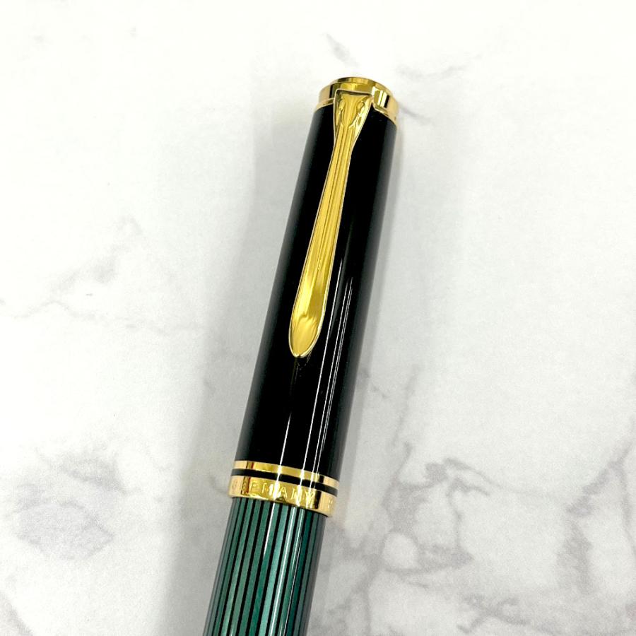 ペリカン スーベレーン M1000 F 細字 18C-750 緑縞 インクセット