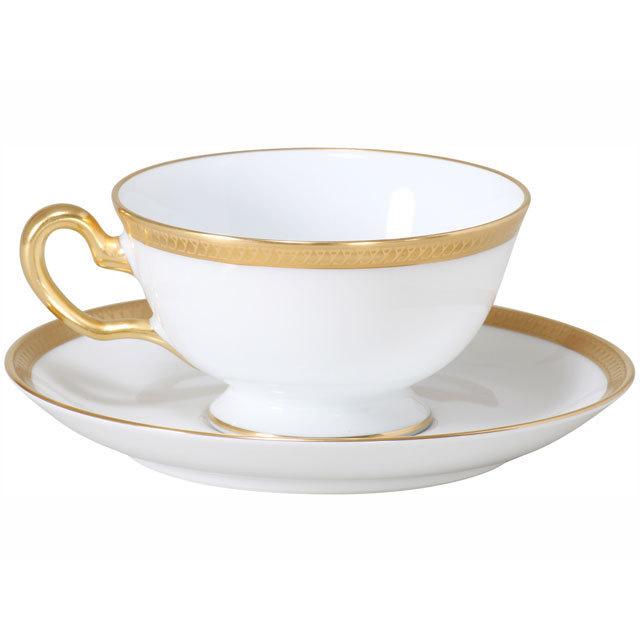 大倉陶園 【大倉陶園直営店】 片葉金蝕 カップ&ソーサー 日本製 : 大倉