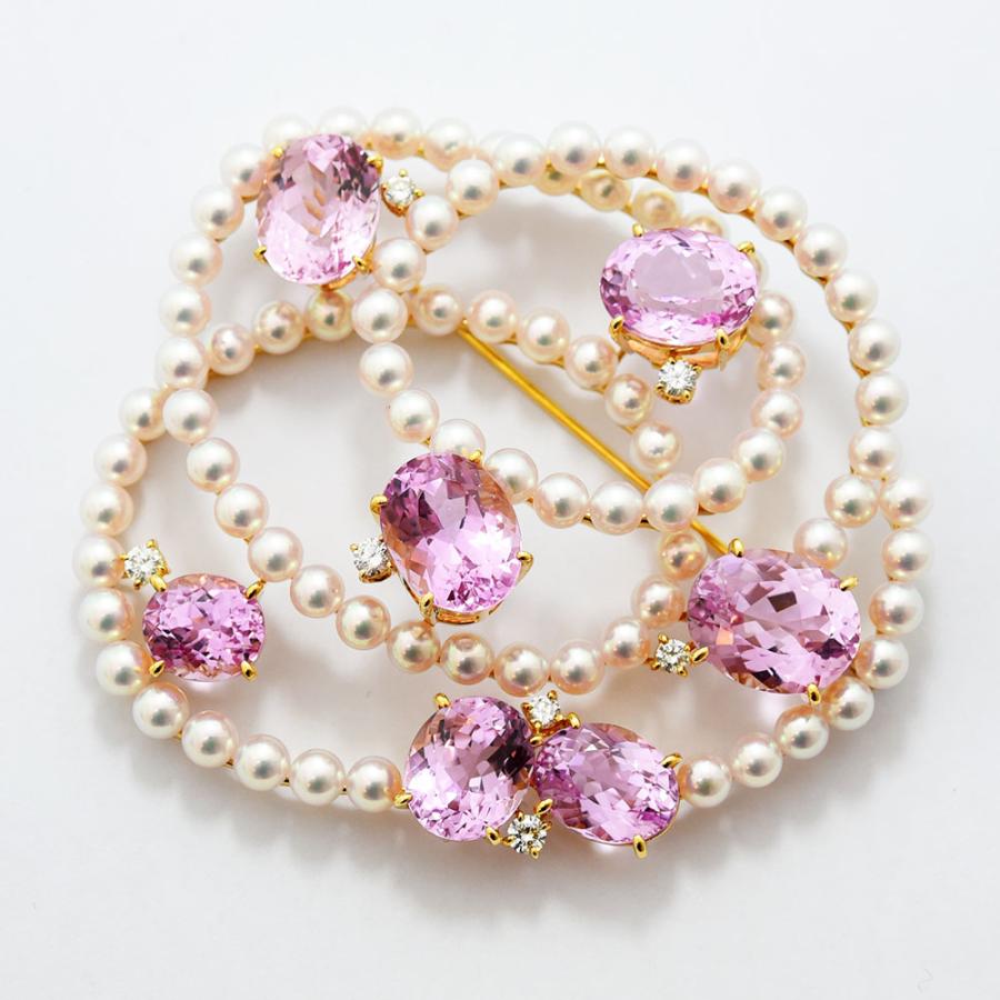 TASAKI（タサキ） ブローチ 田崎 クンツァイト 47.22 ダイヤモンド