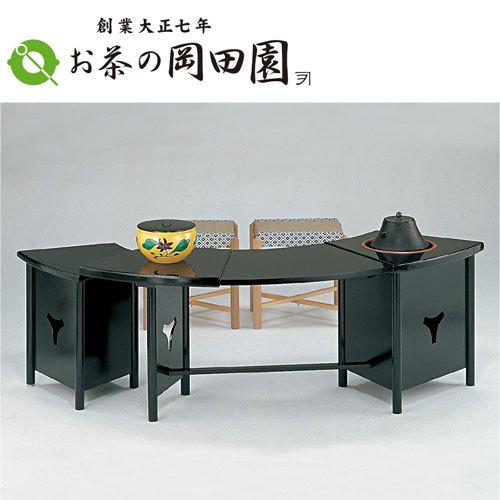 茶道具】 末広棚 即中斎宗匠好写 小川湖舟作 椅子二客付 立礼-35