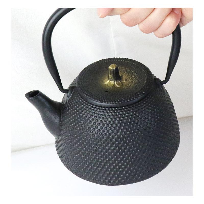 奥州 南部鉄器 急須 南部形アラレ 3色 0.4L ホーロー加工あり 茶こし