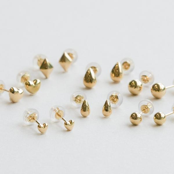 Jewel closet by L&Co. ピアス レディース メンズ K18 18金 ひし形