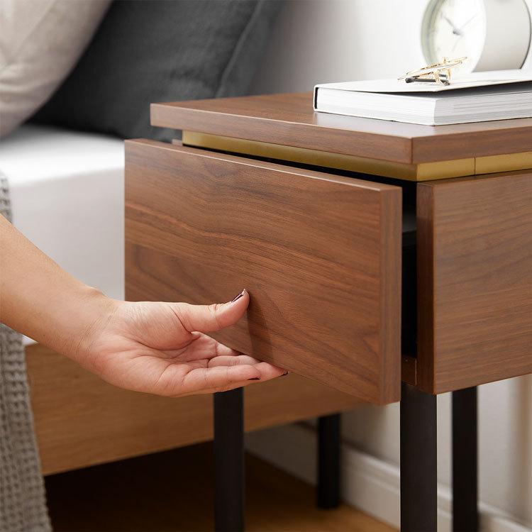 y*3様 ダークブラウン 木製 サイドテーブル 5引き出し y*3様 ダーク