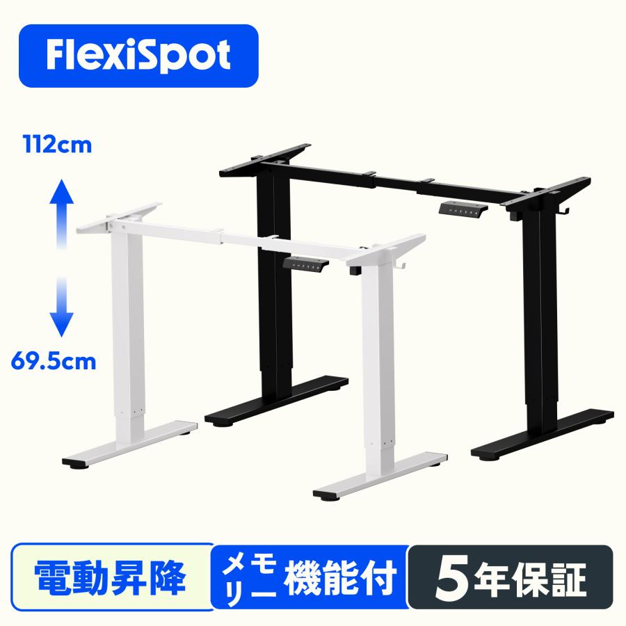 Flexispot 自動昇降デスク EF1 ブラック 120x60