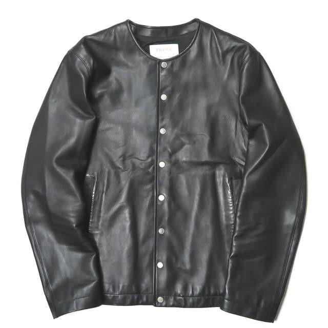 エディフィス EDIFICE ラムレザーノーカラーブルゾン 16011300500710