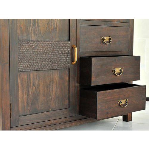 キャビネットアジアン家具 チーク無垢材 おしゃれ 幅100 木製 棚 バリ