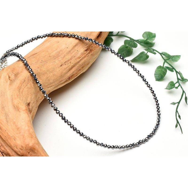 テラヘルツ 3mm 64面カット アジャスター付き ネックレス 1個売り