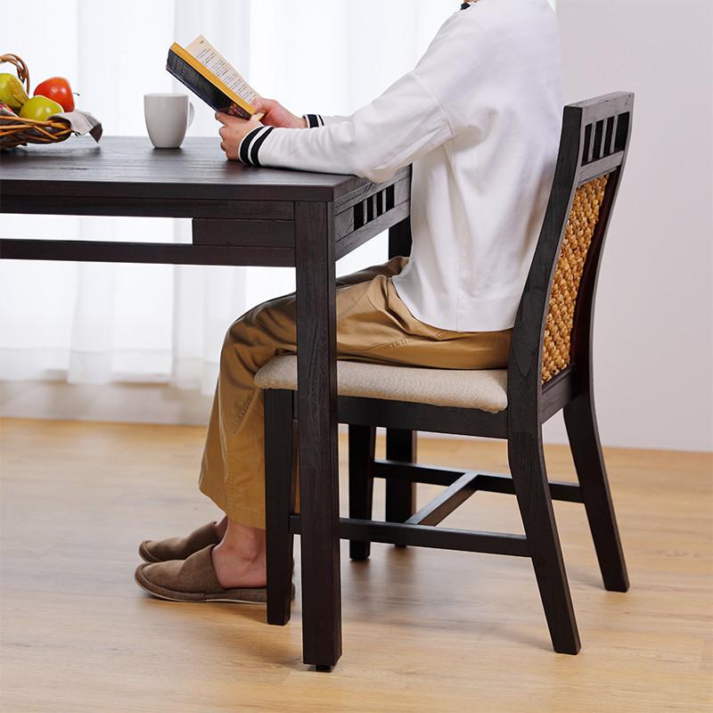 アジアン家具 ダイニングテーブルセット 4人用 5点セット 150cm