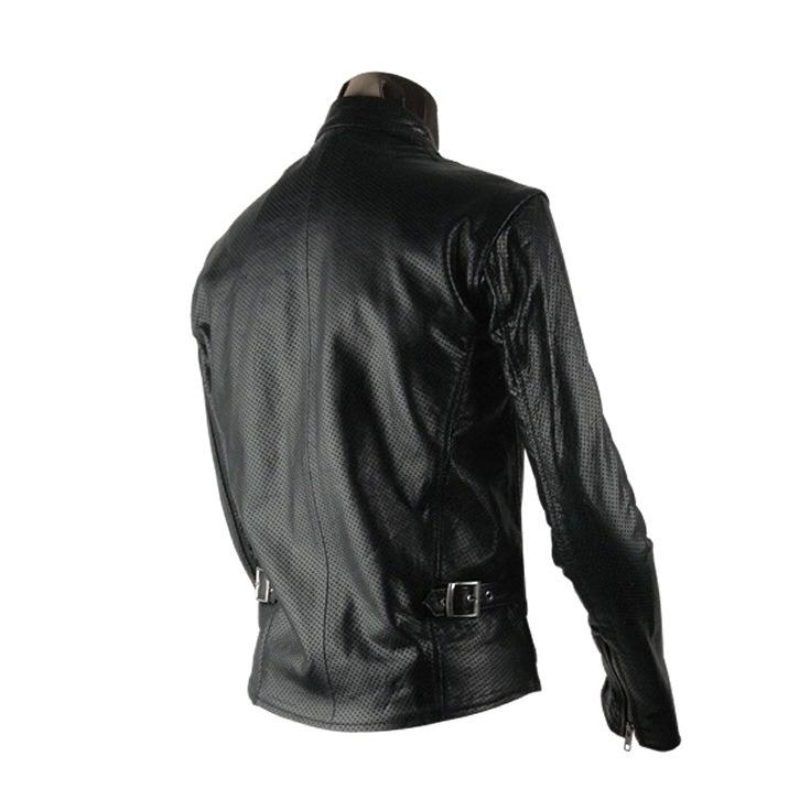 Horn Works 本革 メッシュレザー シングルライダースジャケット メンズ