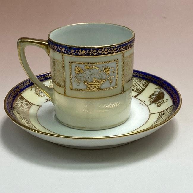 美品 大正時代◇オールドノリタケ ヤジロベー印 エスプレッソカップ