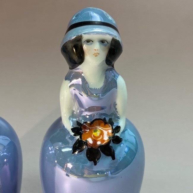 オールドノリタケ/デコレディ/パフケース】アールデコ/ラスター彩