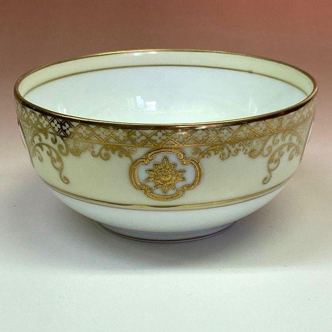 希少】オールドノリタケ シュガーボウル クリーマー 金盛り アール