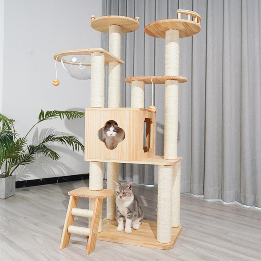 MYZOO 木製キャットタワーパーツ 6個セット MYZOO 木製キャットタワー