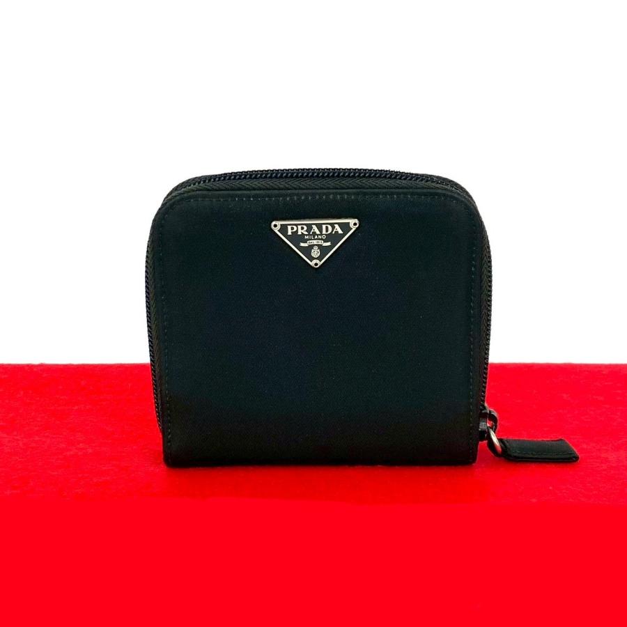 PRADAプラダ折り財布サフィアーノ ブラック極美品‼️