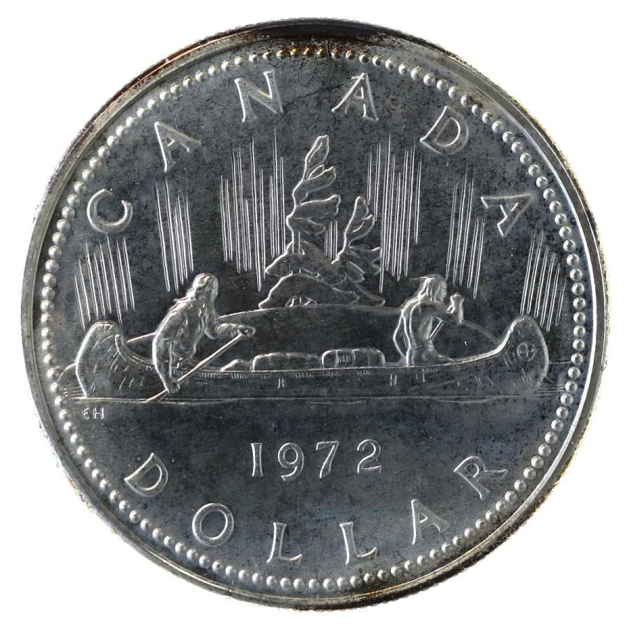 カナダ 1972年 1ドル 大型銀貨 エリザベス2世 : エルズコレクション