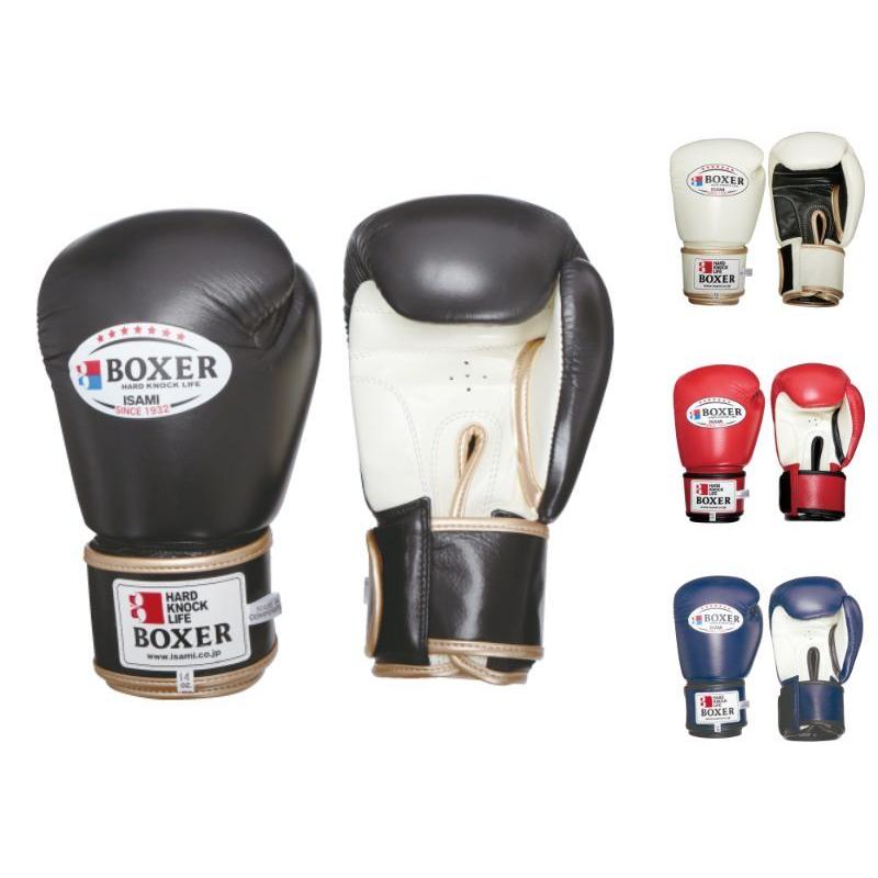 ISAMI BOXER ボクシンググローブ 黒/金 10オンス ISAMI BOXER