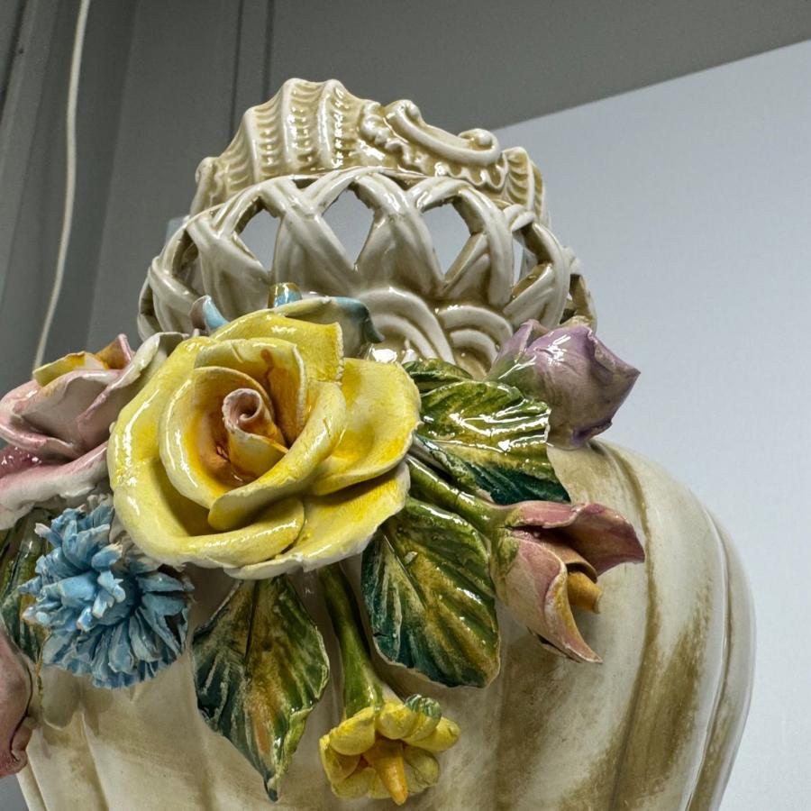 CAPODIMONTE 限定生産 花瓶 852/53 イタリア製 陶器製 フラワーベース