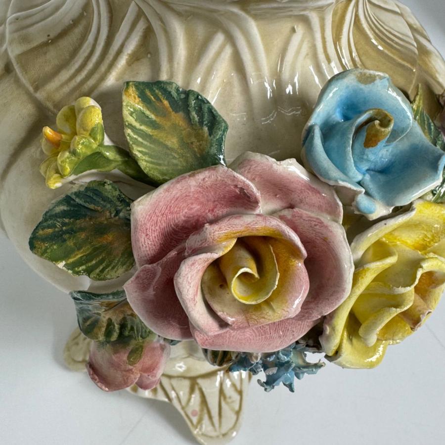 CAPODIMONTE 限定生産 花瓶 852/53 イタリア製 陶器製 フラワーベース