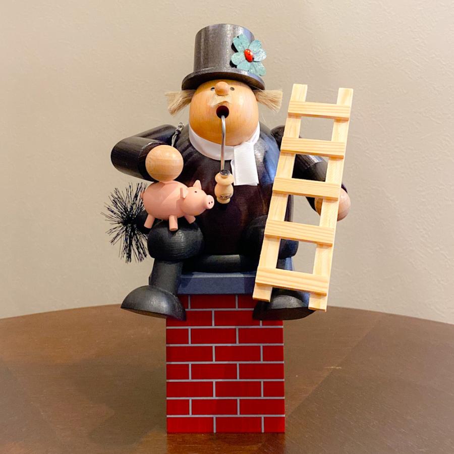 ドイツ木工芸品 煙出し人形 煙突掃除人 煙突付 : 横浜元町 竹中 - 通販