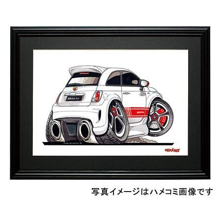 イラスト フィアット500（アバルト・後ろ） : MotorParade - 通販