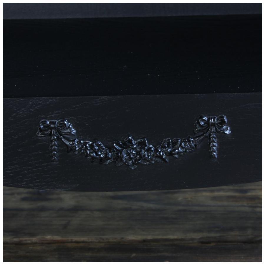 キャビネット アンティーク 本棚 ブックシェルフ ロココ 猫脚 ブラック