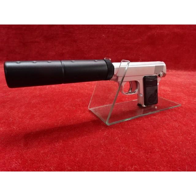 HFC フィクスドガスガン COLT 25オート BK/SVカラー サイレンサー付き